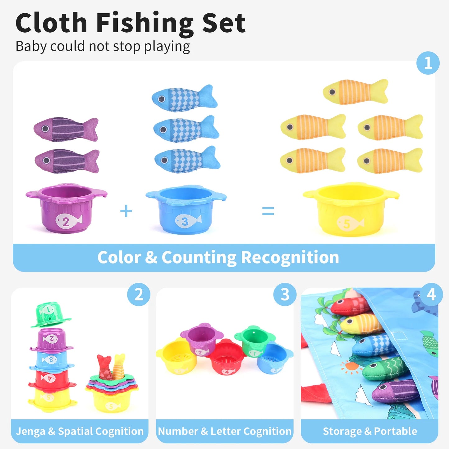Plush Baby Fishing Toy Set – Montessori Learning Game for Toddlers