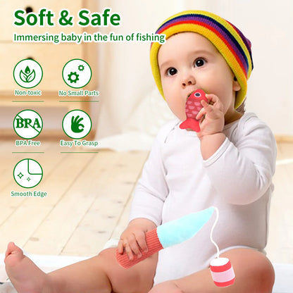Plush Baby Fishing Toy Set – Montessori Learning Game for Toddlers
