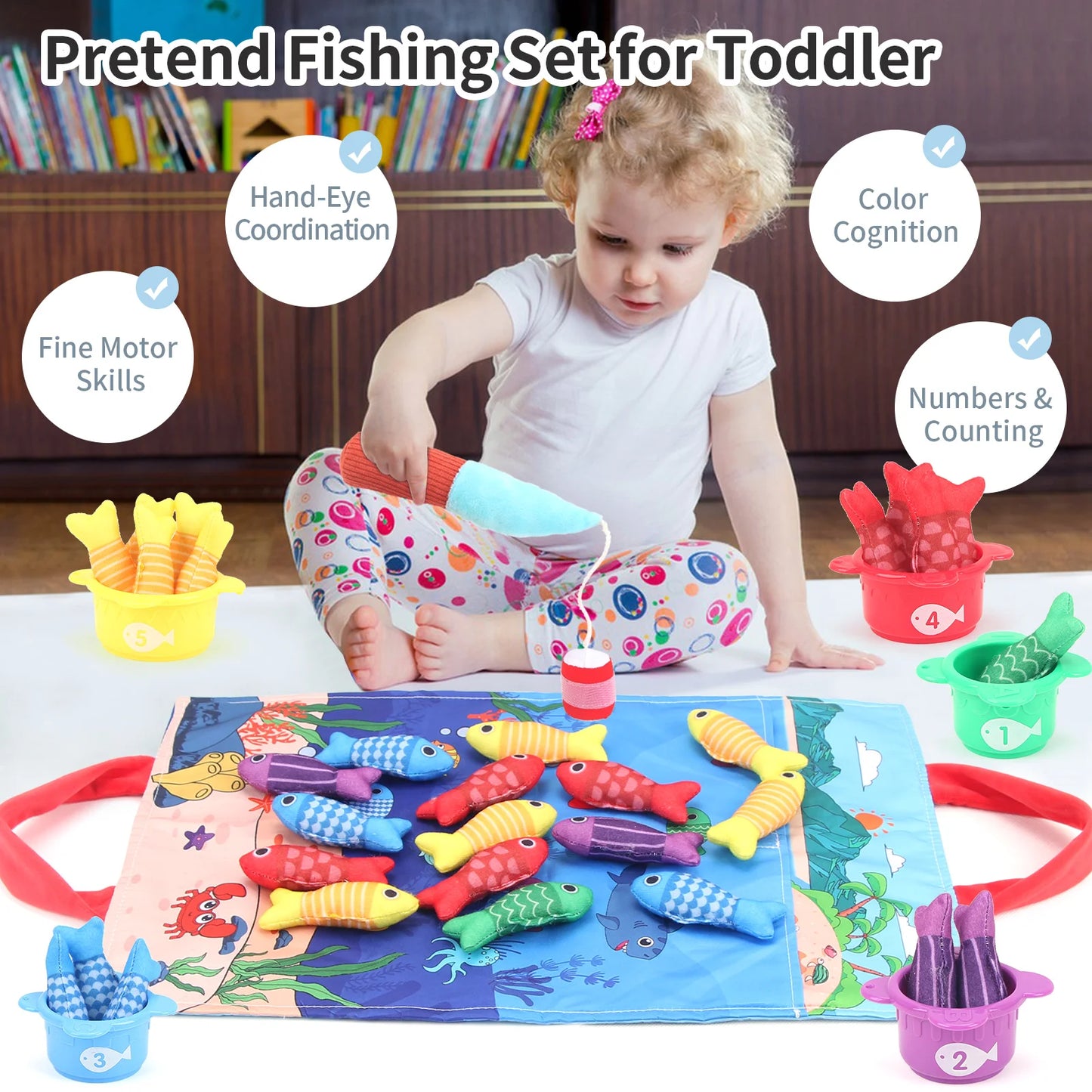 Plush Baby Fishing Toy Set – Montessori Learning Game for Toddlers